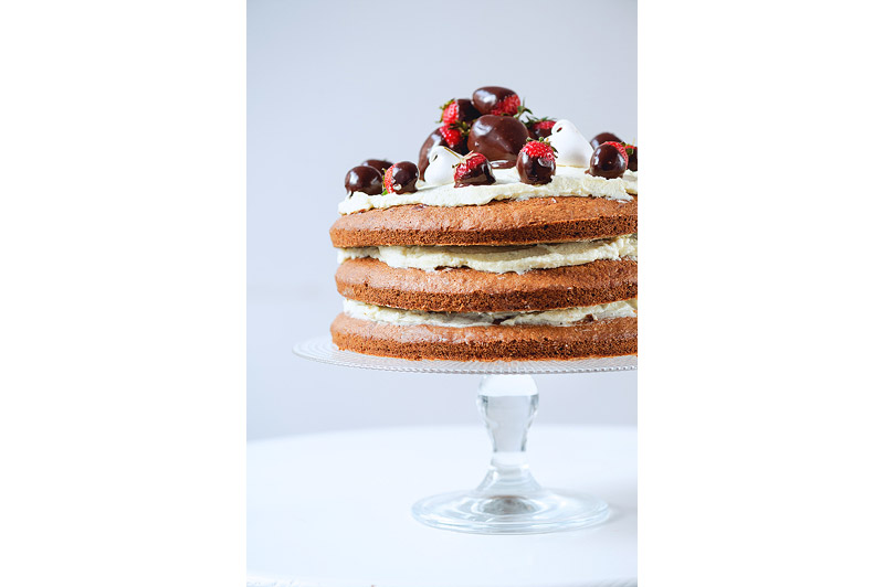 fotografie culinara tort naked desert cofetarie playbake fundal alb